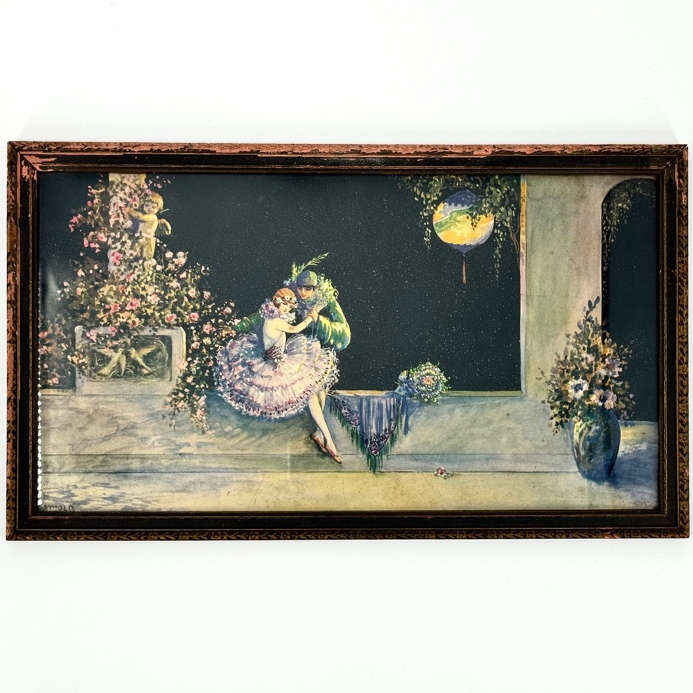 RARE 1920’s MARYGOLD “Cupid’s Silken Fetters” Art Deco Print